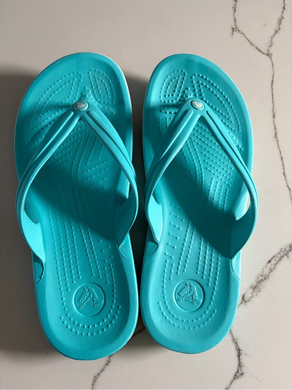 CROCS Teal Slide Sandals